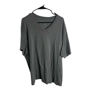 Eddie Bauer Men’a Gray V-Neck Short Sleeve Tee Shirt Size 2XL